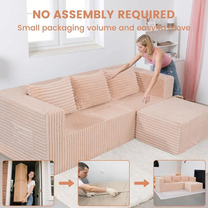 "Boneless Couch Rose" - Kanapa bez ramy Różowa